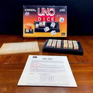 1987 Uno Dice By International Games Includes 3 Exciting Dice Games 100%